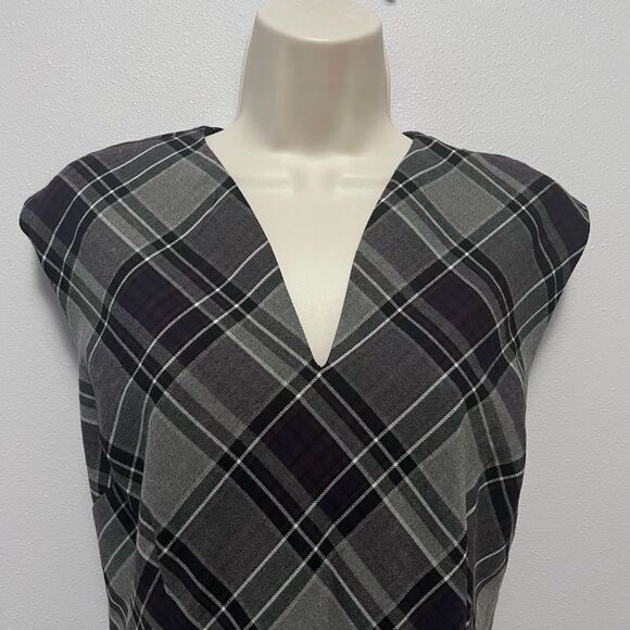 New York & Co Stretch Plaid Dress Size 6 - Picture 2 of 8